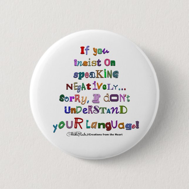 Negative Sprache Button (Vorderseite)