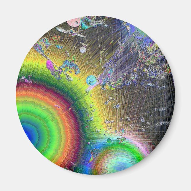 Negativer Enamel Sunburst Magnet (Vorne)