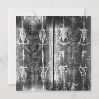 Negatives Foto Grabtuch von Turin Kreuzigung Dankeskarte