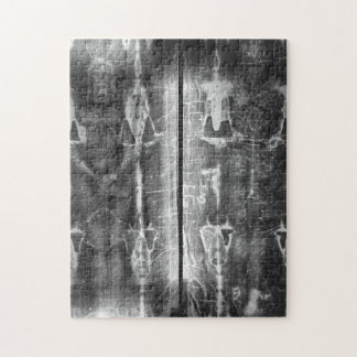 Negatives Foto Grabtuch von Turin Kreuzigung Puzzle