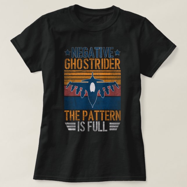 Negatives Ghost-Reiter-Muster ist Full-Fighter Pil T-Shirt (Design vorne)