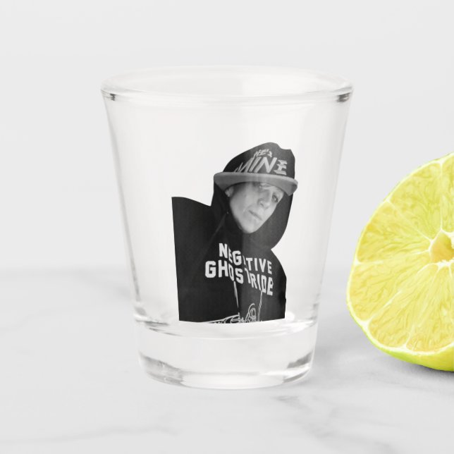 Negatives Ghostrider Shotglas Schnapsglas (Vorderseite)