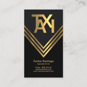 Negatives Raumdesign Creative Black Taxi Treiber Visitenkarte