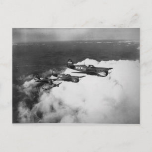 Neger-Piloten in Shark-Nosed-P-40-Kampfflugzeugen Postkarte
