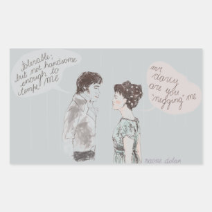 Negierung und Vorurteile Rechteckiger Aufkleber