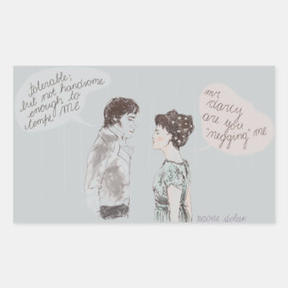 Negierung und Vorurteile Rechteckiger Aufkleber