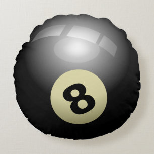 negra. Billardkugel Rundes Kissen