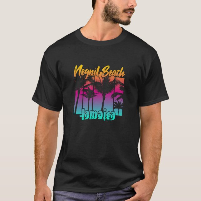 Negril Beach Jamaica T-Shirt (Vorderseite)