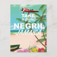 Negril Beach Jamaika Vintage-Reiseposter