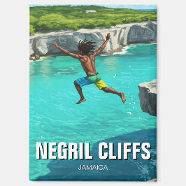 Negril Cliffs Jamaica Travel Magnet