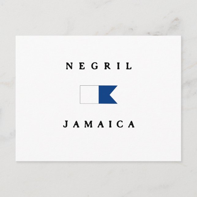 Negril Jamaica Alpha Dive Flag Postkarte (Vorderseite)