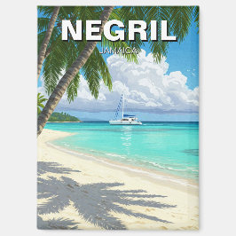Negril Jamaica Beach Travel Magnet