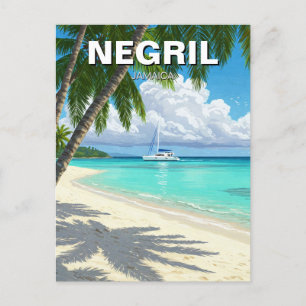 Negril Jamaica Beach Travel Postkarte