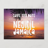 Negril Jamaica Beach Wedding Save the Date