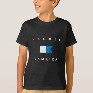 Negril Jamaika Alphatauchen-Flagge T-Shirt