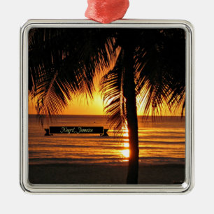 Negril, Jamaika Sonnenuntergang Ornament Aus Metall