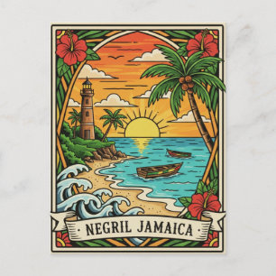 Negril Jamaika Strand Postkarte