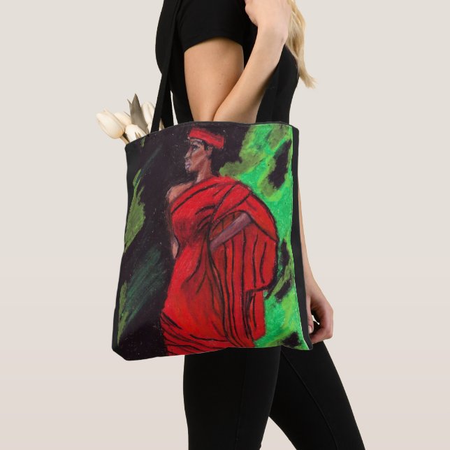 NEGRO FRAU IN RED (Von Nahem)