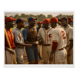 Negro League All Stars Nach dem Spiel Chat Poster