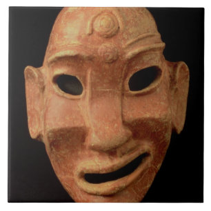 Negroid Maske von Karthago, 7.-. Jahrhundert BC Fliese