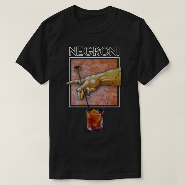 NEGRONI al Fine Art Barkeeper T-Shirt (Design vorne)