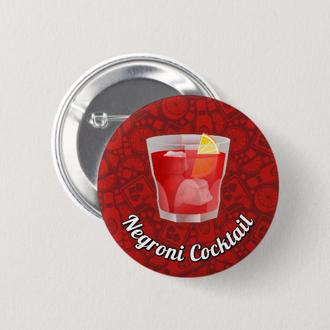 Negroni-Cocktail Button (Vorne & Hinten)