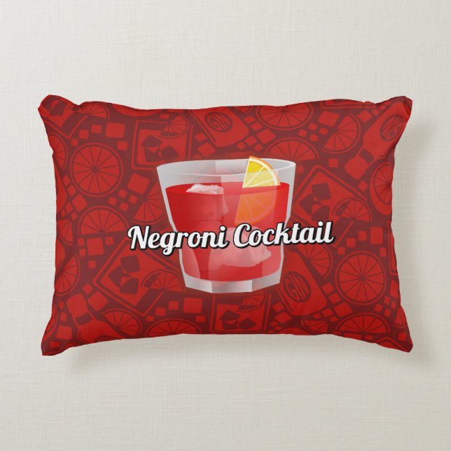 Negroni-Cocktail Dekokissen (Vorderseite)