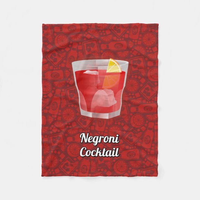Negroni-Cocktail Fleecedecke (Vorderseite)
