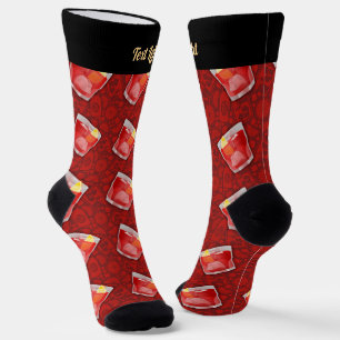 Negroni-Cocktail-Muster Socken