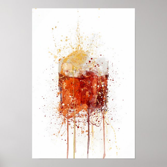 Negroni Cocktail Poster (Vorne)
