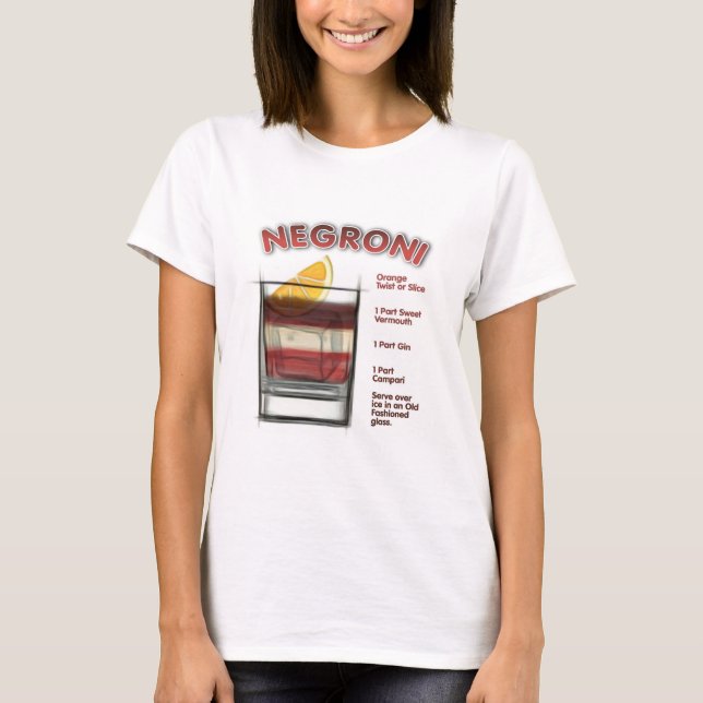 NEGRONI Cocktail Rezept T - Shirt (Vorderseite)