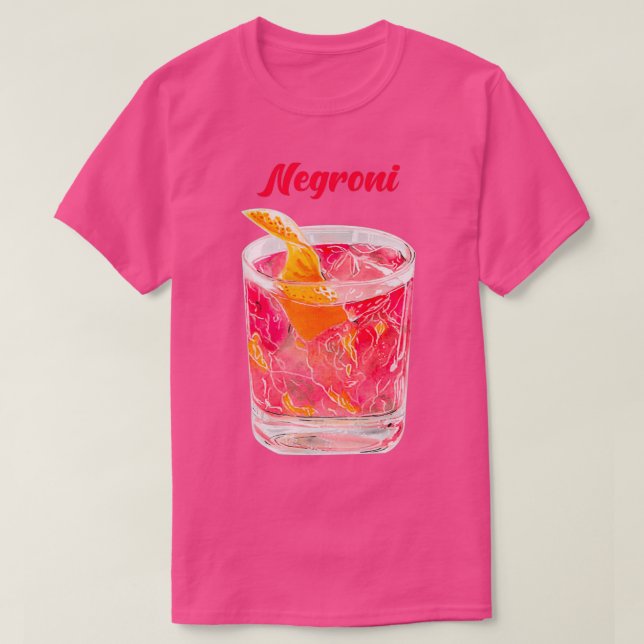 Negroni Cocktail T-Shirt (Design vorne)