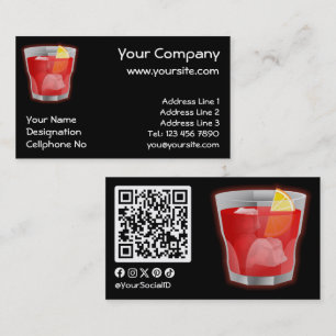 Negroni-Cocktail Visitenkarte