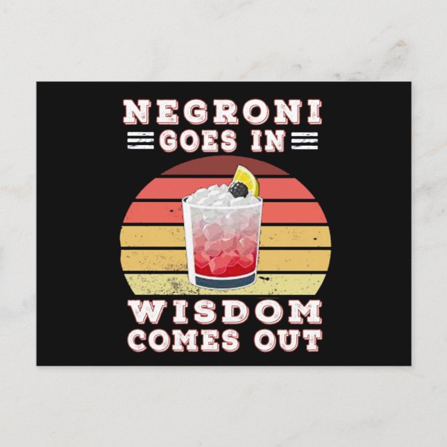 Negroni kommt aus Weisheit Postkarte (Vorderseite)