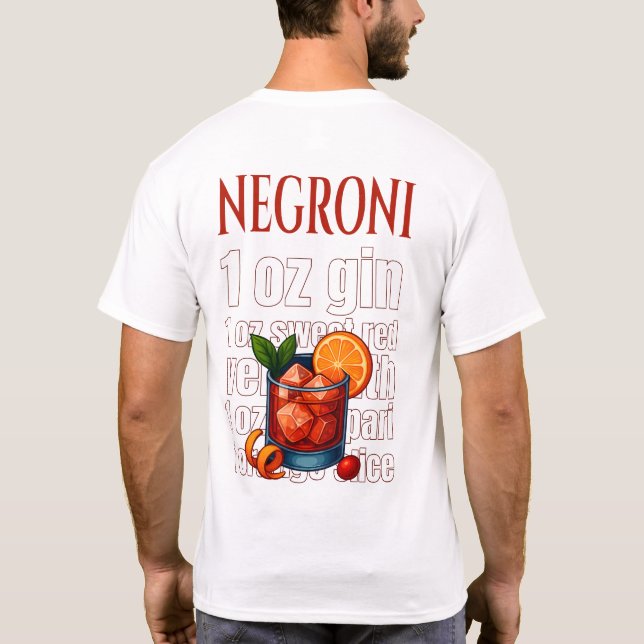 Negroni T-Shirt – Bold Italian Aperitif (Rückseite)
