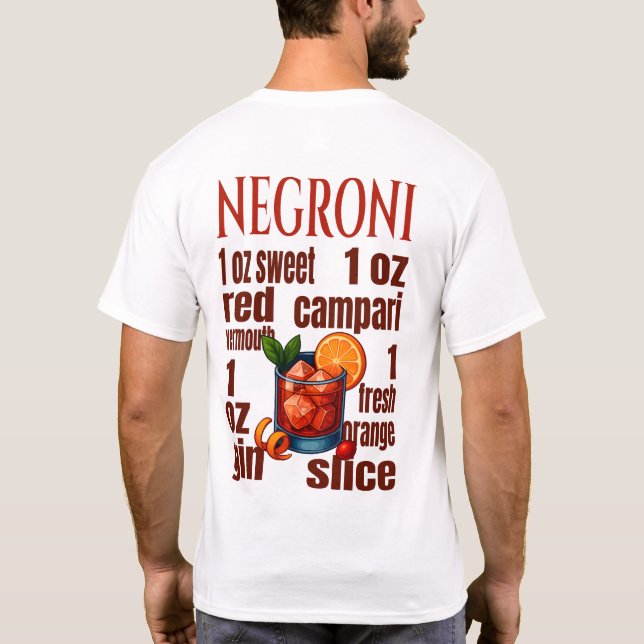 Negroni T-Shirt – Bold Italian Aperitif (Rückseite)