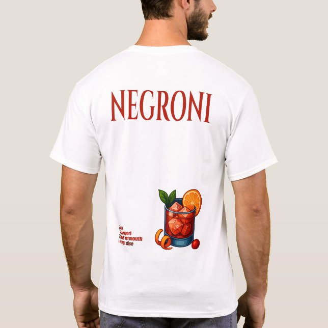 Negroni T-Shirt – Bold Italian Aperitif (Rückseite)