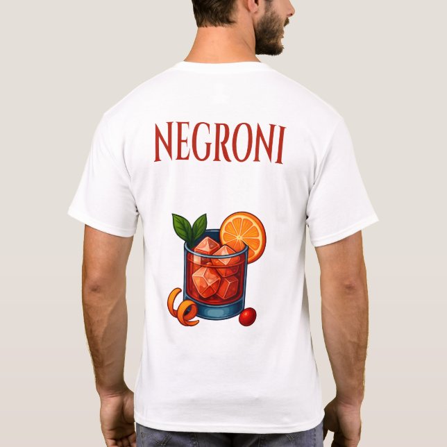 Negroni T-Shirt – Bold Italian Aperitif (Rückseite)