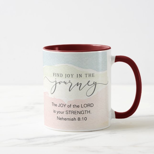 Nehemiah 8:10 Die Freude des Herrn ist eure Stärke Tasse (Rechts)