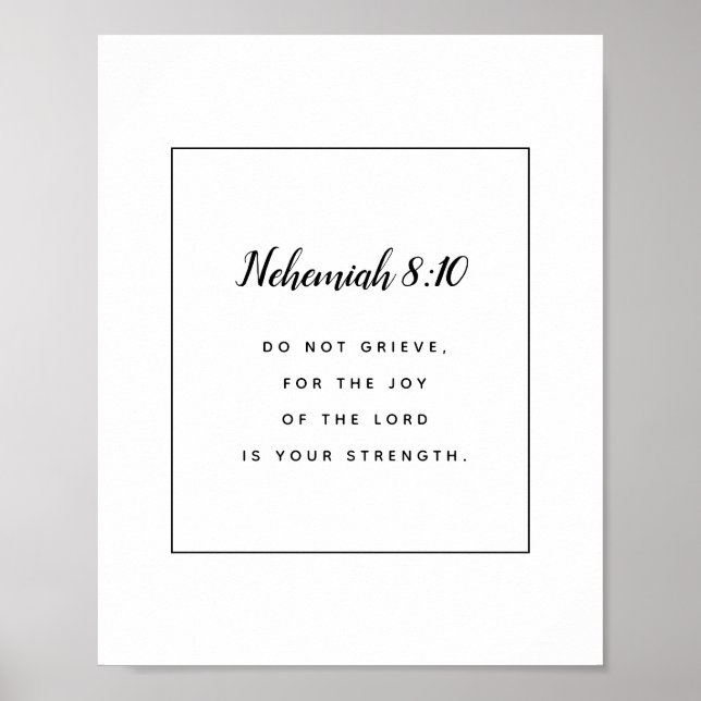 Nehemiah 8:10 Kunstdruckkunst Poster (Vorne)