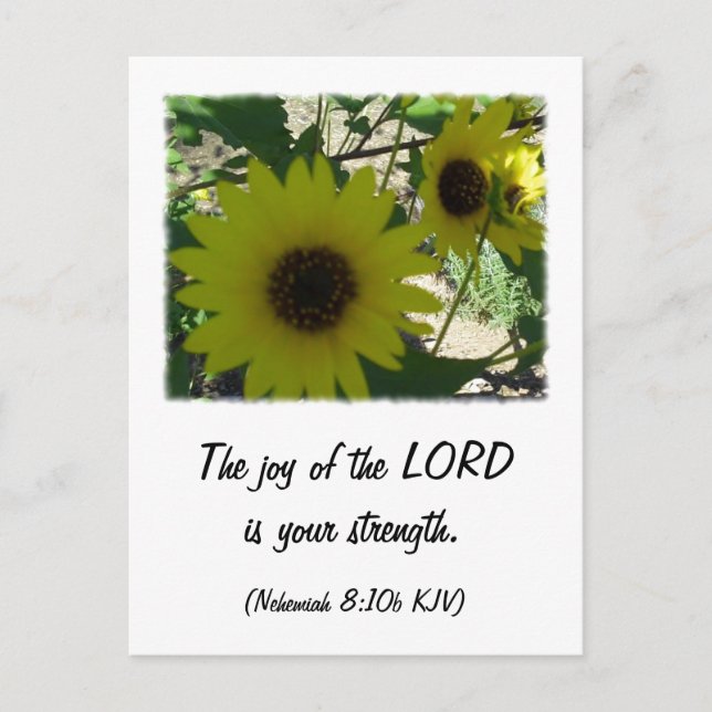 Nehemiah 8:10 postkarte (Vorderseite)