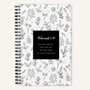 Nehemiah 8:10 Scripture-Notebook Notizbuch