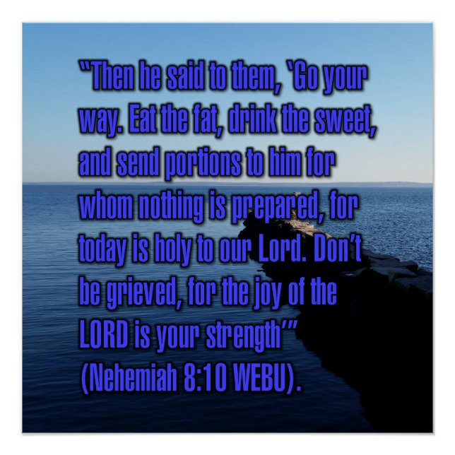 Nehemiah 8:10 WEBU Poster (Vorderseite)