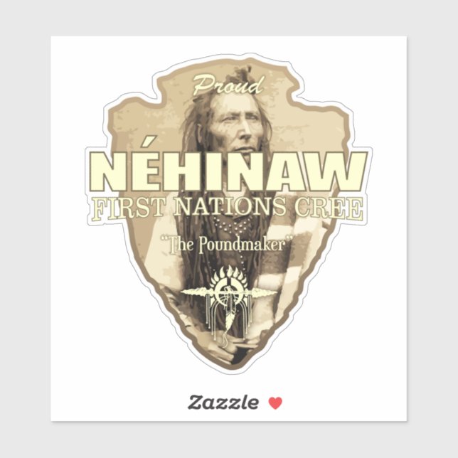 Nehinaw (Kreuz) (Pfeilspitzen) Aufkleber (Blatt)