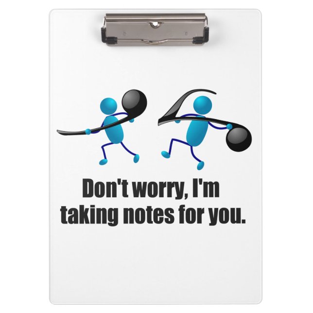 Nehmen der Kenntnisse Klemmbrett (Vorderseite)