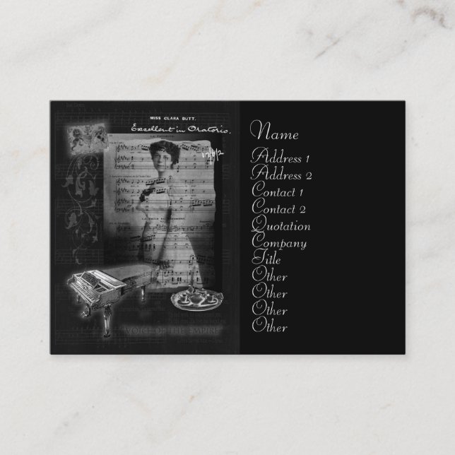 Nehmen des Tees mit Clara-Hintern Visitenkarte (Vorderseite)