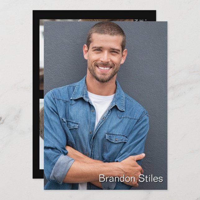 Nehmen Sie 2 Hollywood Schauspieler Talent Promo C Einladung (Vorne/Hinten)