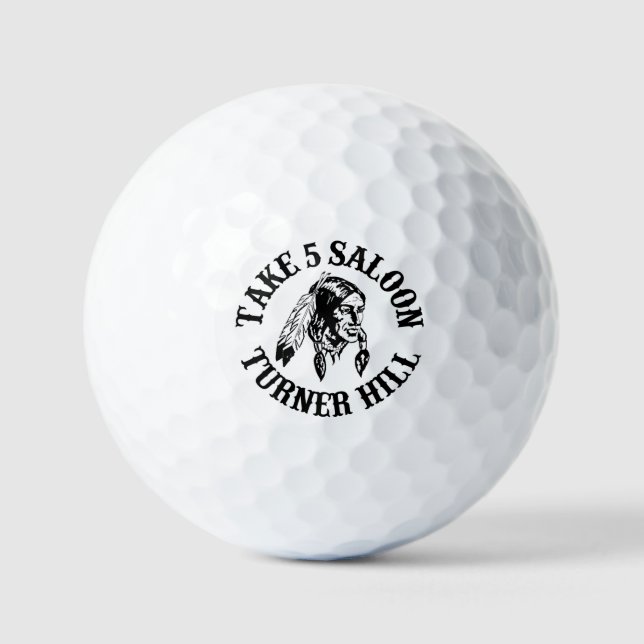 Nehmen Sie 5 Golfplätze Golfball (Vorderseite)