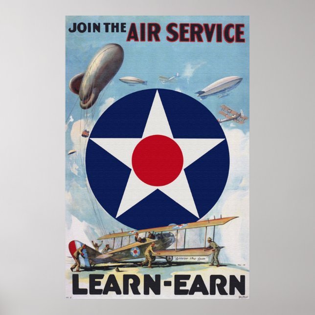 Nehmen Sie am Air Service Poster teil (Vorne)