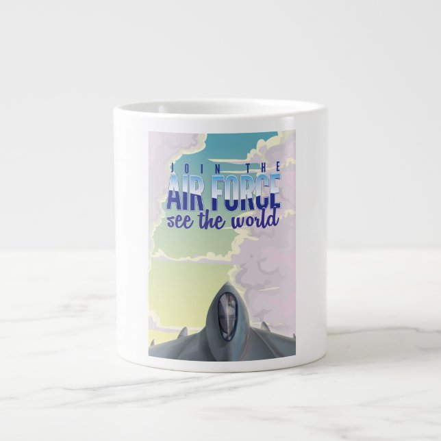 Nehmen Sie am Poster der Luftwaffe teil. Jumbo-Tasse (Vorderseite)